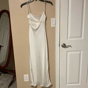 Abercrombie & Fitch Cream Maxi Slip Dress